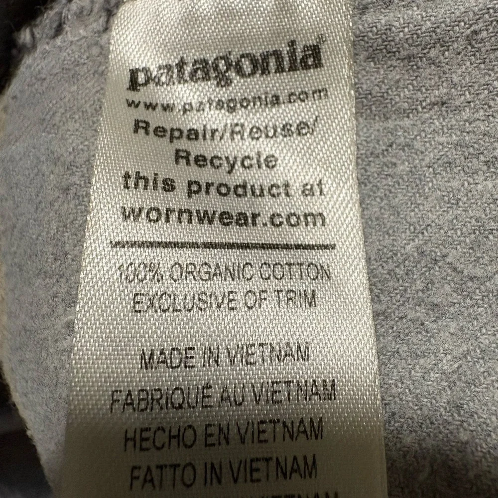 Patagonia LS Shirt Organic Cotton Fjord Flannel Women's L 42405 Gray Pink Plaid - Picture 4 of 10